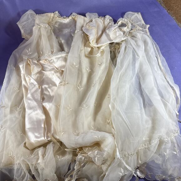 Vtg Phyllis Baby Wear Baptism Christening Gown Set 4 Piece ii - Picture 1 of 16